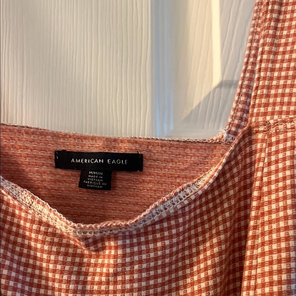 American Eagle Outfitters Women's Red Gingham Tank Top